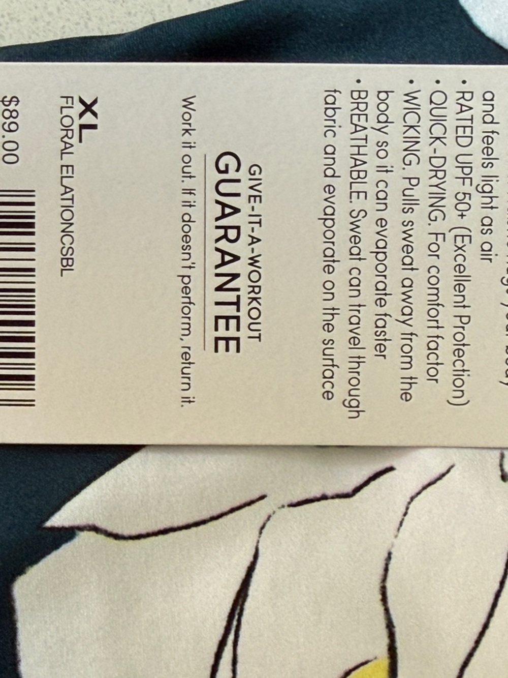 NWT Athleta Dark Green Floral High-Rise Leggings XL - Picture 5 of 7
